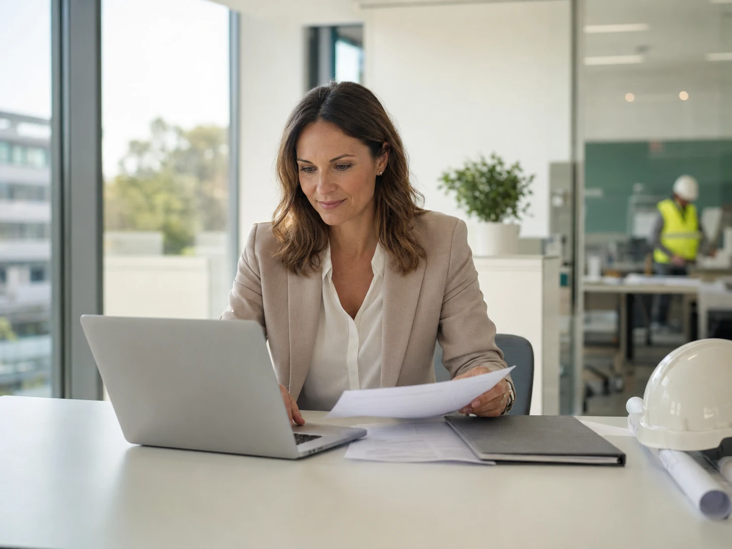 Compliance professional reviewing supplier documentation